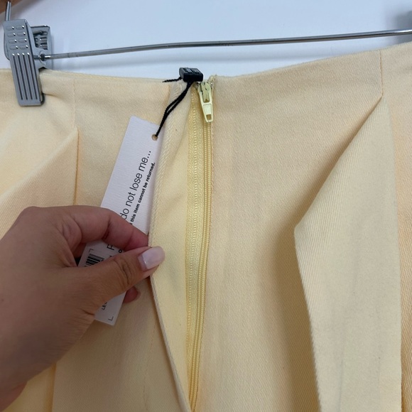 Nobody’s Child Tie Front Wide Leg Trouser in Butter Yellow Lemon size 2 NWT - Picture 11 of 11